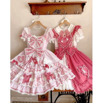 Mademoiselle Pearl Bow Rabbit Tops Blouses Aprons Skirts JSKs and Ops(Reservation/Full Payment Without Shipping)